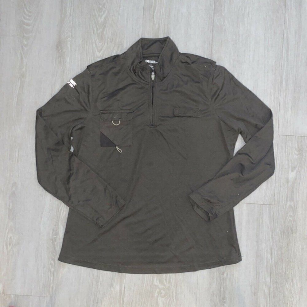 Gander MTN Brown Long Sleeve 1/4 Zip SPF 30 Large